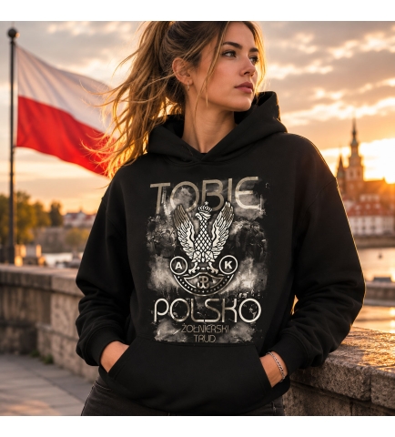 Damska bluza z kapturem TOBIE POLSKO